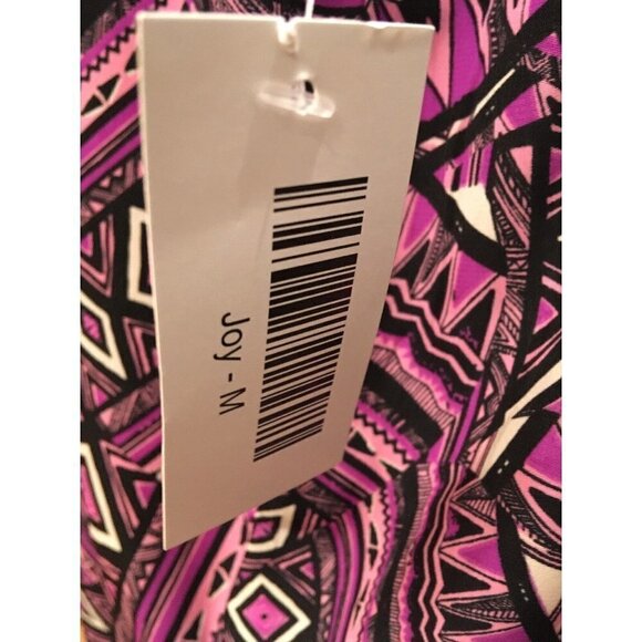 LuLaRoe  JOY Purple Black Geometric Open Front Size M  Sleeveless Duster Vest - Picture 7 of 7